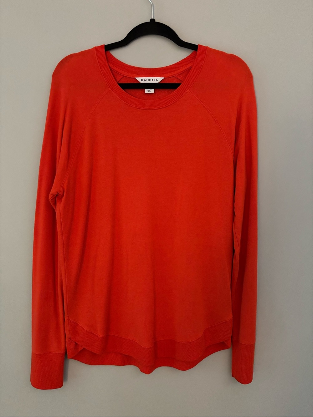 Athleta Medium Tall orange long sleeve top $65 - Pilates, yoga, gym
